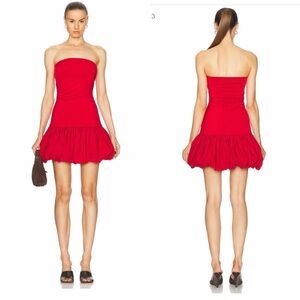 NEW Siedres Robin Elegant Red Strapless Bubble Dress Sz D